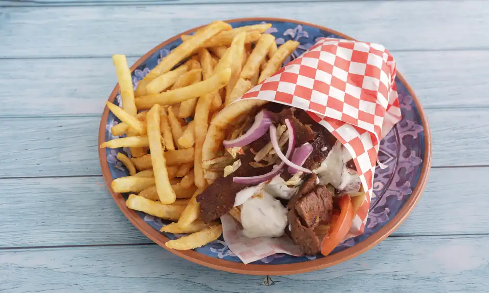 Classic gyro with fries
